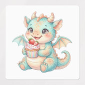 Étiquettes Dragons Mignons (Design 2)