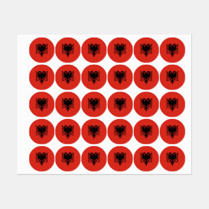 Étiquettes Drapeau albanais
