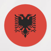 Étiquettes Drapeau albanais (Design 1)