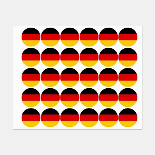 Étiquettes Drapeau allemand (Feuille)