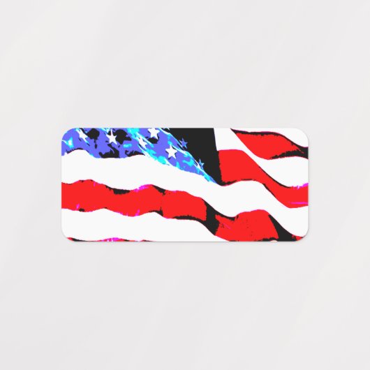 Étiquettes Drapeau américain (Design 2)