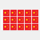 Étiquettes Drapeau chinois (Feuille)