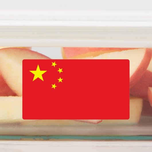 Étiquettes Drapeau chinois (Apposé)