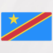 Étiquettes Drapeau Congo Kinshasa (Design 1)