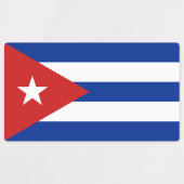 Étiquettes Drapeau Cuba (Design 1)