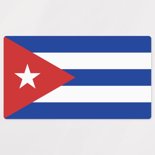 Étiquettes Drapeau Cuba (Design 1)