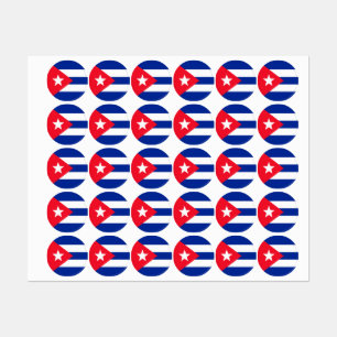 Étiquettes Drapeau Cuba