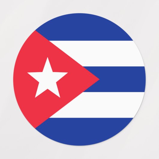Étiquettes Drapeau Cuba (Design 2)