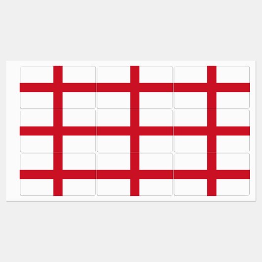 Étiquettes Drapeau d'Angleterre (Feuille)