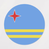Étiquettes Drapeau d'Aruba (Design 2)