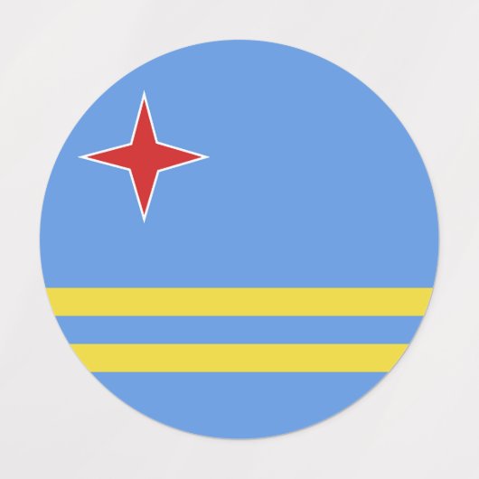 Étiquettes Drapeau d'Aruba (Design 1)
