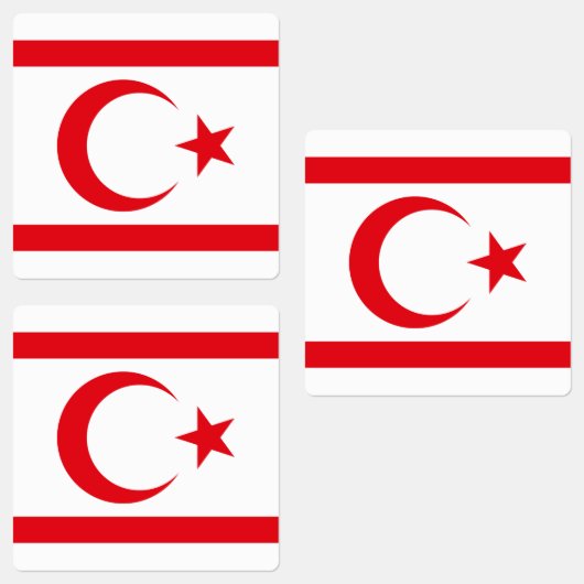 Étiquettes Drapeau de Chypre du Nord (Groupe)