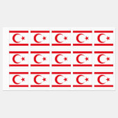 Étiquettes Drapeau de Chypre du Nord (Feuille)