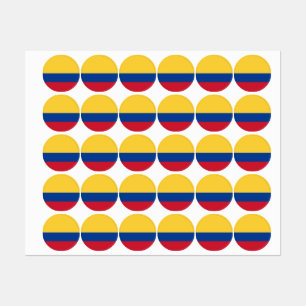 Étiquettes Drapeau de Colombie