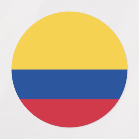 Étiquettes Drapeau de Colombie (Design 2)