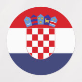 Étiquettes Drapeau de Croatie (Design 2)