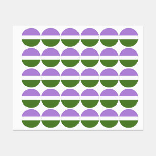 Étiquettes Drapeau de fierté genderqueer de SlipperyJoe lavan