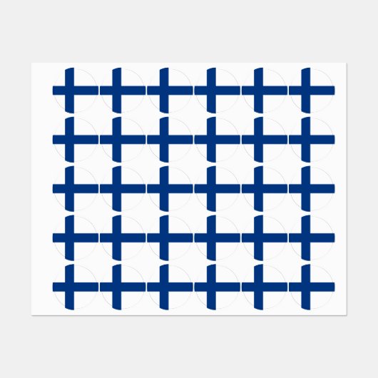 Étiquettes Drapeau de Finlande (Feuille)