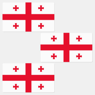 Étiquettes Drapeau de Géorgie