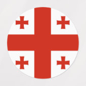 Étiquettes Drapeau de Géorgie (Design 1)