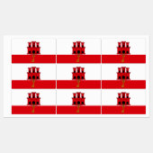 Étiquettes Drapeau de Gibraltar (Feuille)