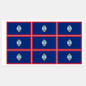 Étiquettes Drapeau de Guam (Feuille)