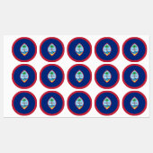 Étiquettes Drapeau de Guam (Feuille)