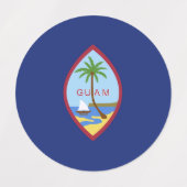 Étiquettes Drapeau de Guam (Design 2)