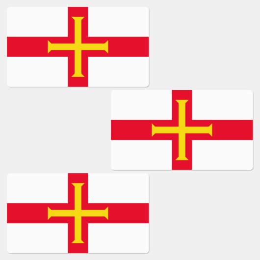 Étiquettes Drapeau de Guernesey (Groupe)