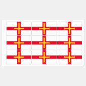 Étiquettes Drapeau de Guernesey (Feuille)