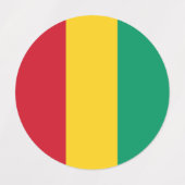 Étiquettes Drapeau de Guinée (Design 1)