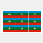 Étiquettes Drapeau de Karatchaïévo-Tcherkessie (Feuille)
