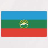 Étiquettes Drapeau de Karatchaïévo-Tcherkessie (Design 1)