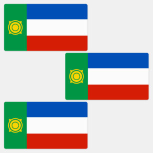 Étiquettes Drapeau de Khakassie