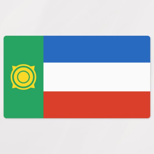 Étiquettes Drapeau de Khakassie (Design 1)