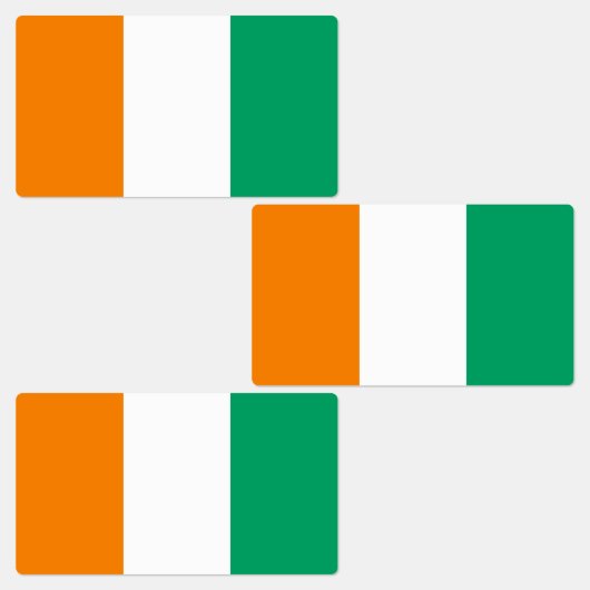 Étiquettes Drapeau de la Côte d'Ivoire (Groupe)