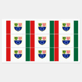 Étiquettes Drapeau de la Fédération de Bosnie (Feuille)