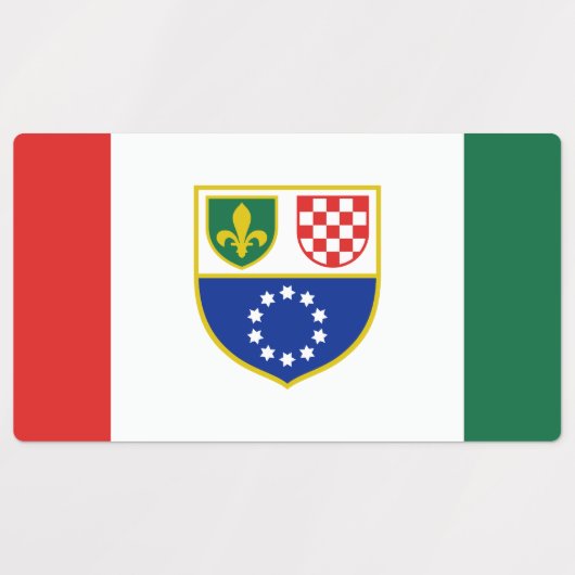 Étiquettes Drapeau de la Fédération de Bosnie (Design 2)