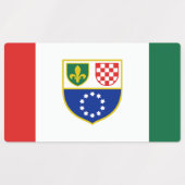 Étiquettes Drapeau de la Fédération de Bosnie (Design 1)