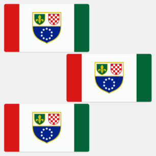Étiquettes Drapeau de la Fédération de Bosnie-Herzégovine