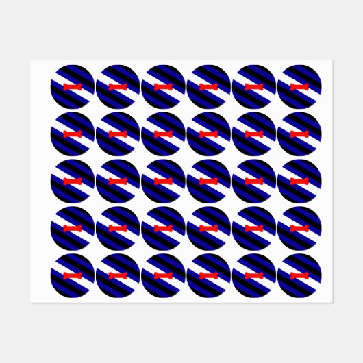 Étiquettes Drapeau de la fierté de jeu de chiots de SlipperyJ (Feuille)