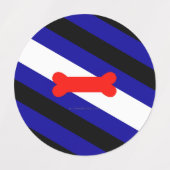 Étiquettes Drapeau de la fierté de jeu de chiots de SlipperyJ (Design 1)