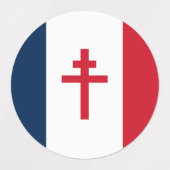 Étiquettes Drapeau de la France libre (Design 1)