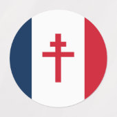 Étiquettes Drapeau de la France libre (Design 1)