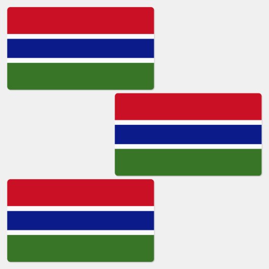 Étiquettes Drapeau de la Gambie (Groupe)