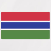 Étiquettes Drapeau de la Gambie (Design 1)