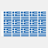 Étiquettes Drapeau de la Grèce (Feuille)