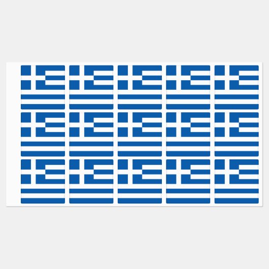 Étiquettes Drapeau de la Grèce (Feuille)