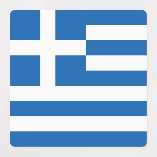 Étiquettes Drapeau de la Grèce (Design 2)