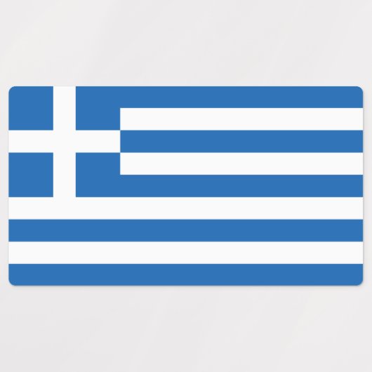 Étiquettes Drapeau de la Grèce (Design 2)
